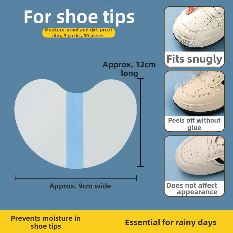 Felső vízálló matrica, lábujjvédő fólia nedvesség és szennyeződés ellen, nem nedves cipővédő huzat esős napokra, esőálló, nedvességálló és kopásálló