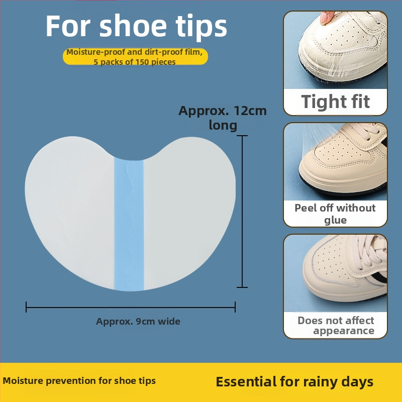 Felső vízálló matrica, lábujjvédő fólia nedvesség és szennyeződés ellen, nem nedves cipővédő huzat esős napokra, esőálló, nedvességálló és kopásálló