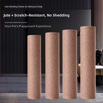 Kanapių virvės stulpas katėms laipiojimo rėmas stulpas džiuto sizalio pakaitinis stulpas katėms griebti stulpas savadarbis dangaus stulpas „pasidaryk pats“ sprogimai