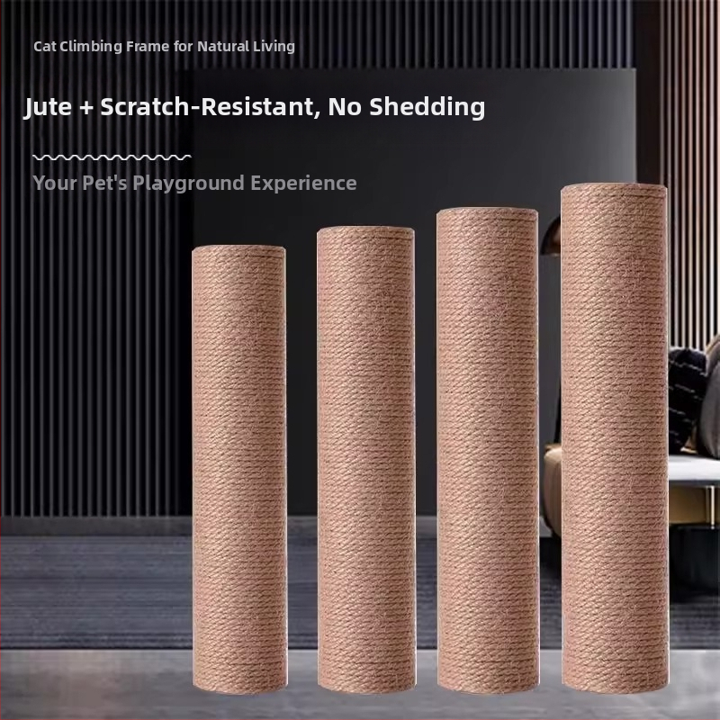 Катерушка от конопено въже, стълб от юта, сизал, заместител на стълб, хващане за котка, самостоятелно изработен стълб, небесен стълб, „Направи си сам“ експлозии