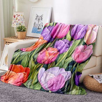 Lilleline kõrglahutusega digitaalne flanelltrükiga visketekk, konditsioneeriga tekk, väike visketekk, diivanitekk