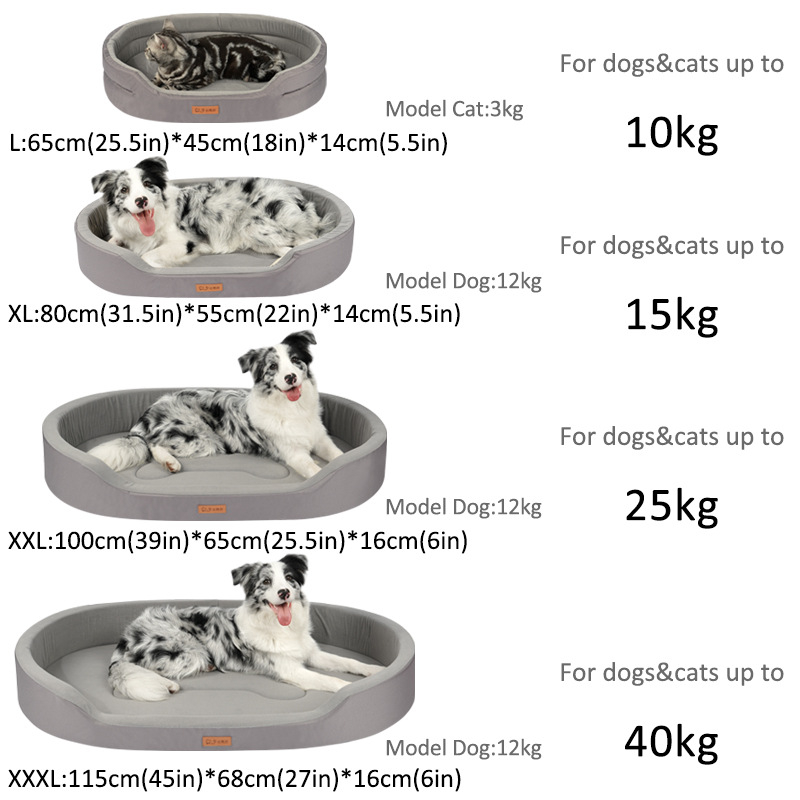 Легло за кучета, сваляща се и переща се постелка за домашни любимци, топла и подходяща за всички сезони, специално за големи кучета, удебелено легло за кучета