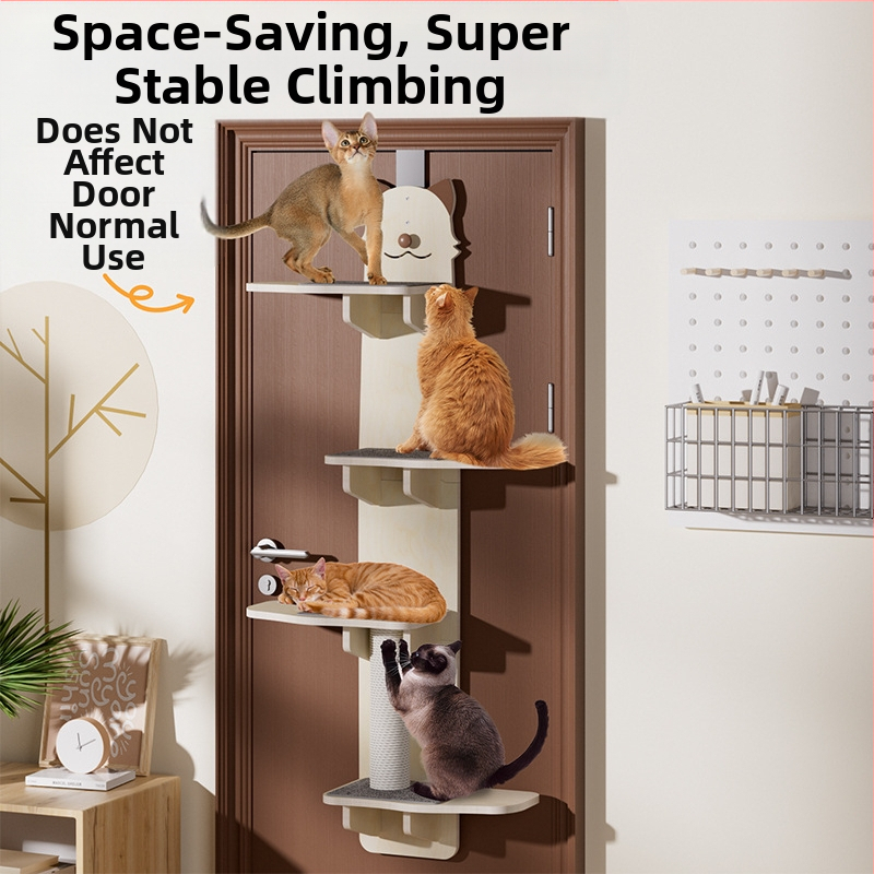 Kačių laipiojimo stovas, sieninis, mažas, netuščias, pakabinamas prie sienos, medžio masyvo, kačių laipiojimo stovas, buitiniai kačių žaislai, kačių baldai, papuošalai