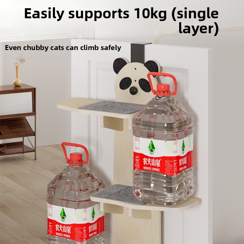 Стойка за катерене за котки, стенен тип, малка, не празна, висяща на стена врата, масивна дървена стойка за катерене за котки, домакински играчки за котки, котешки мебели, орнаменти