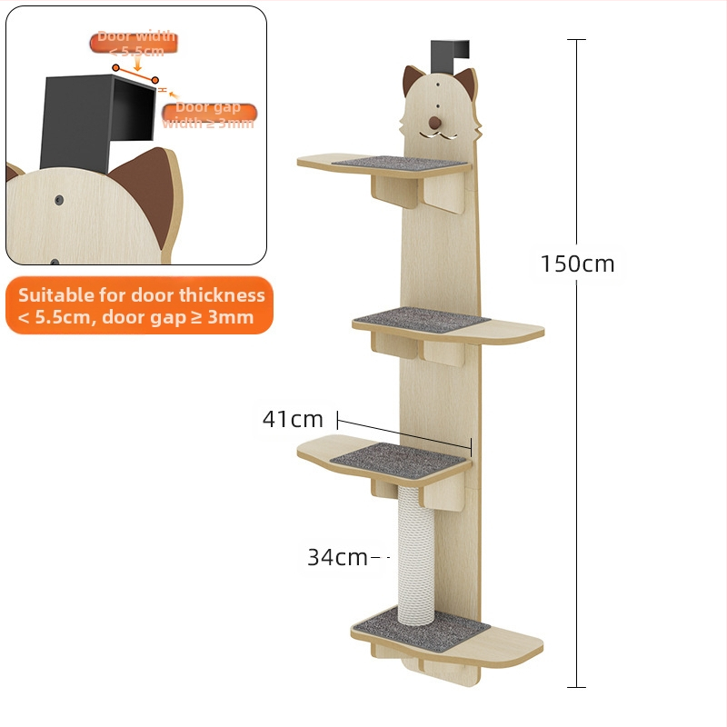 Kačių laipiojimo stovas, sieninis, mažas, netuščias, pakabinamas prie sienos, medžio masyvo, kačių laipiojimo stovas, buitiniai kačių žaislai, kačių baldai, papuošalai
