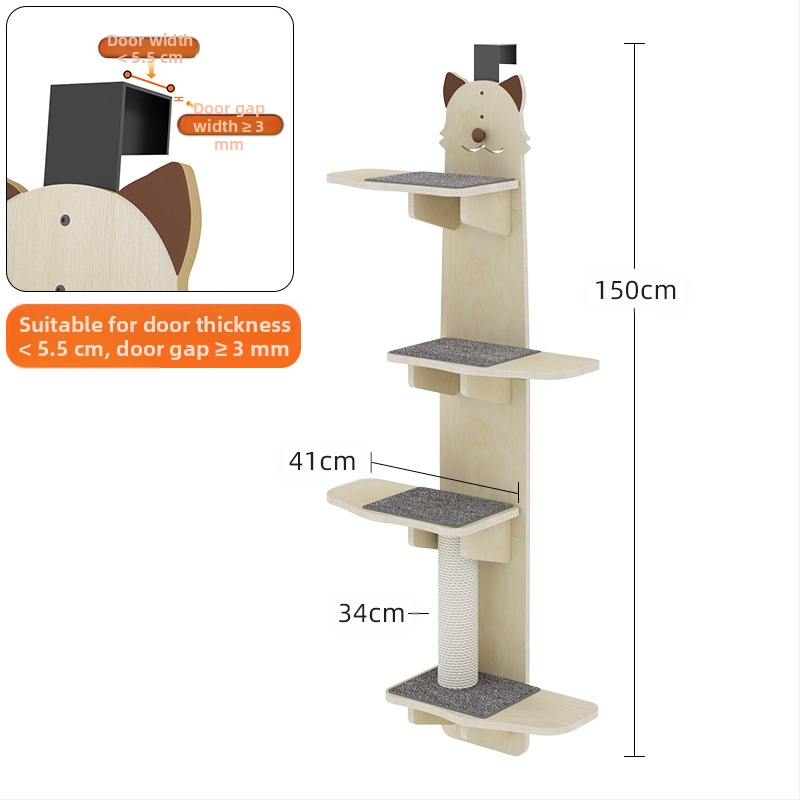 Kačių laipiojimo stovas, sieninis, mažas, netuščias, pakabinamas prie sienos, medžio masyvo, kačių laipiojimo stovas, buitiniai kačių žaislai, kačių baldai, papuošalai