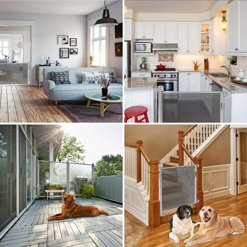 Lemmikloomade aed, teleskoop-ukseaed, siseruumide trepi deflektor, artefakt, kassivastane kaitseaed, koeraaed, isolatsiooniuks