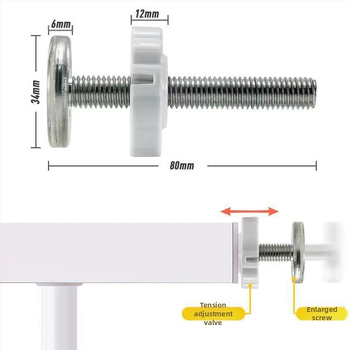 Lameda ülaosaga poldikaardipesa uksepiirete, beebitreppide piirete, lastepiirete ja kaitsepiirete tarvikute jaoks