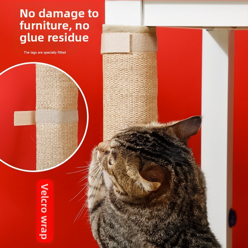 Крак за маса за играчки за котки, подложка за драскане от сизал, дъска за драскане от котки, устойчива на износване, защита от чипове, маса и стол, шлифоване на нокти, артефакти за котки