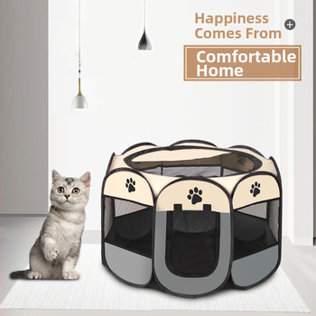Σκηνή κατοικίδιων Οκταγωνικό κλουβί Φράχτης Κλουβί γάτας Πτυσσόμενο κλουβί γάτας Πολύ μεγάλο οικιακό φωλιά γάτας Universal Cat Production