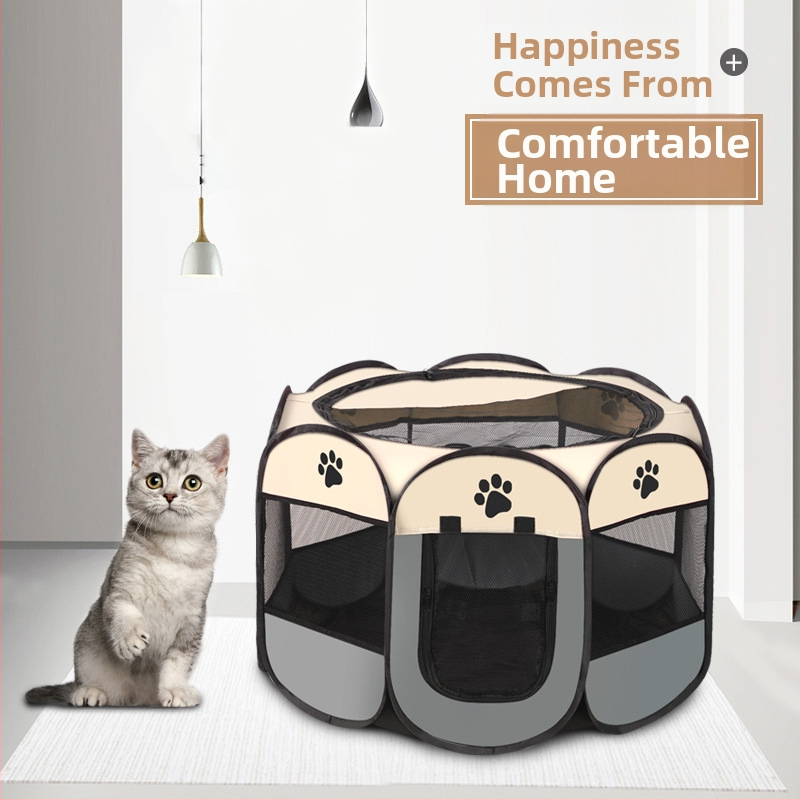 Палатка за домашни любимци, осмоъгълна клетка, ограда, котешка клетка, сгъваема котешка клетка, изключително голяма домашна котешка клетка, универсално производство на котки