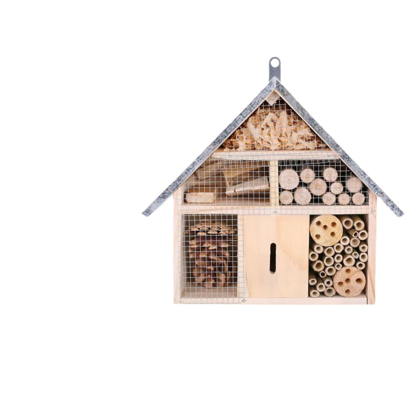 Трансгранично дървено гнездо за насекоми, външна къща за пеперуди, хотел, градина, парк, ландшафт, проследяване, насекоми, пчелна пита