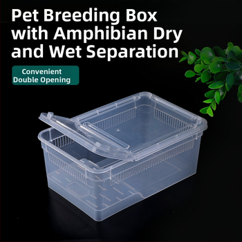 Фабрика на едро кутия за хранене на влечуги, домашни любимци, охлюви, пълзящи кутии за домашни любимци, рак-отшелник, рогата жаба, гущер, кутия за насекоми, пълзящи кутии за домашни любимци