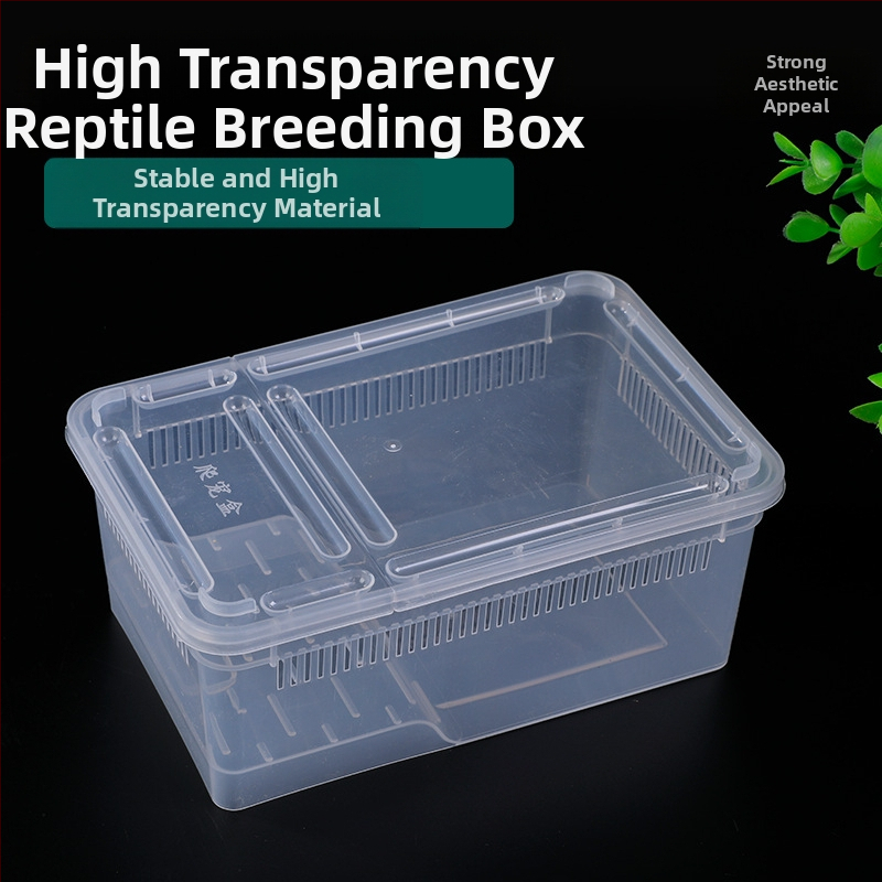 Фабрика на едро кутия за хранене на влечуги, домашни любимци, охлюви, пълзящи кутии за домашни любимци, рак-отшелник, рогата жаба, гущер, кутия за насекоми, пълзящи кутии за домашни любимци