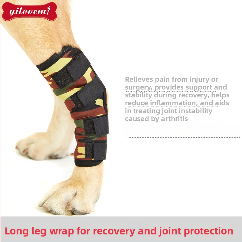 Нови стоки за домашни любимци, наколенки за кучета, превръзка за следоперативен защитен калъф за кучешки стави, против облизване и възстановяване след синдром на отблясъци