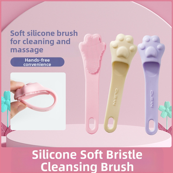 Piiriülene kuummüük kassiküünisega näopesuhari ninatiivaga ninapea hari pooride puhastamiseks pehme karvapuhastushari pehme sõrmehari