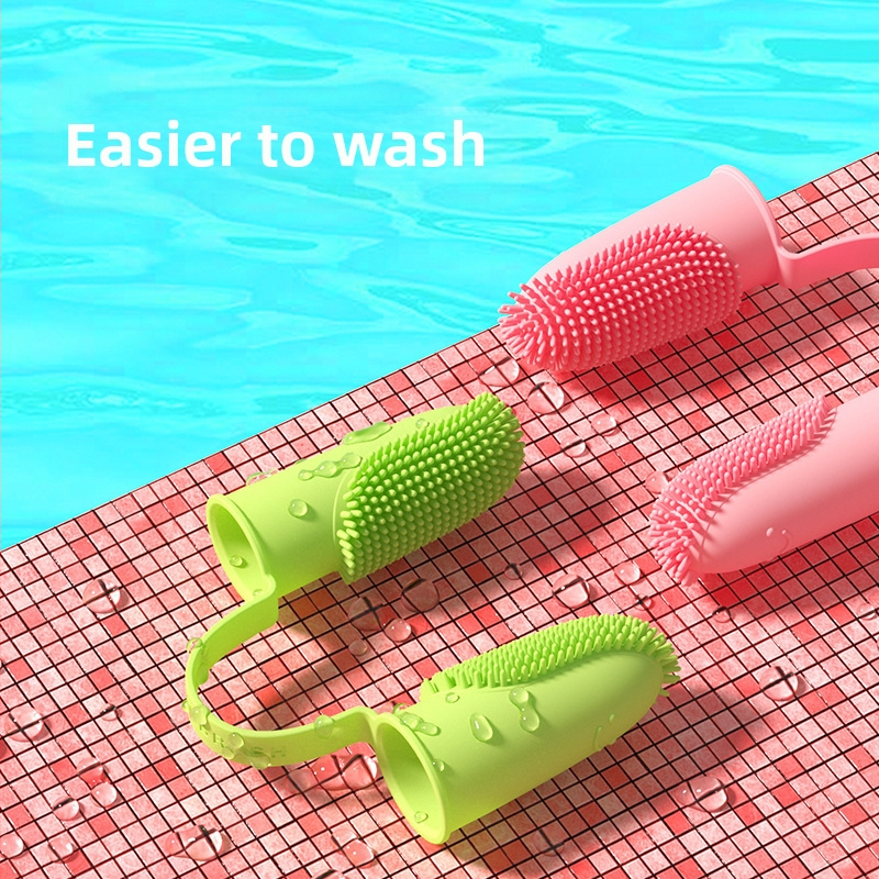 Четка за зъби за домашни любимци с двоен пръст за кучета и котки, комплект за почистване на зъби, инструмент за почистване на устната кухина