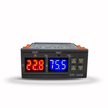 STC-3008 компютърен цифров дисплей интелигентен двоен контрол електронен термостат двоен дисплей двоен температурен регулируем температурен контролер