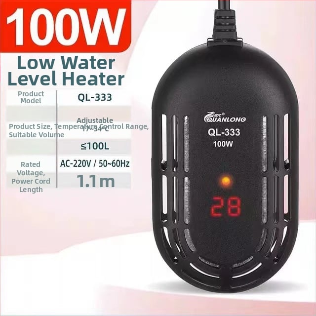 Akvariumo šildymo strypas, automatinis, pastovios temperatūros, mažas mini vėžliukas, šildymo strypas, tropinės žuvys, šviesus jūros vanduo, universalus kvarcinis, atsparus sprogimui.