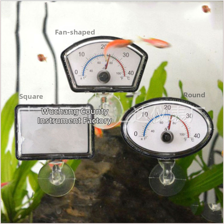 Термометър за аквариум против сблъсък, измервател на температурата на водата, термометър за гмуркане с вградена вендуза, термометър за аквариум с висока прецизност