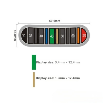 Temperatūras krāsas maiņas displeja uzlīme Temperatūras mērīšanas karte Induktīvās krāsas maiņas uzlīme Termometrs Kafijas kanna Termoskrūze Piena pudele