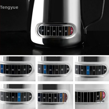 Temperatūras krāsas maiņas displeja uzlīme Temperatūras mērīšanas karte Induktīvās krāsas maiņas uzlīme Termometrs Kafijas kanna Termoskrūze Piena pudele