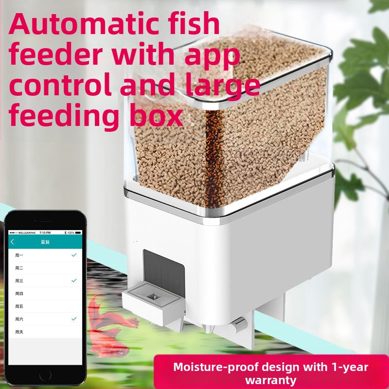 Automatinis žuvų tiektuvas guppy mažas intelektualus šėrimo tiektuvas žuvų bakas laikas žuvų maistas tropinės žuvys mini mažos žuvys