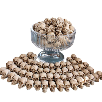 Amazonės nykštuko miniatiūrinės kaukolės rinkinys, 20 Helovino dekoracijų, Helovino atmosferos papuošalų, gėlių vazonų grindinio akmenų