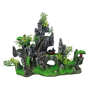 Karsto kalnu akmeņu zivju tvertnes ainavu dekoratīvās klinšu imitācijas sveķu akvārija dekorēšanas rotājumi rūpnīcas tieša piegāde