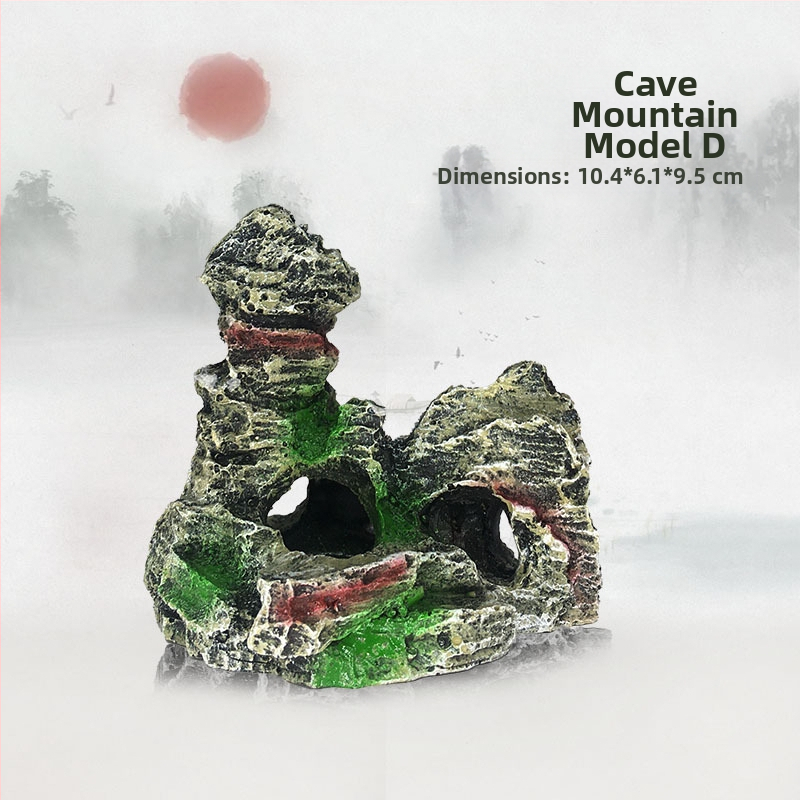 Karsto kalnu akmeņu zivju tvertnes ainavu dekoratīvās klinšu imitācijas sveķu akvārija dekorēšanas rotājumi rūpnīcas tieša piegāde