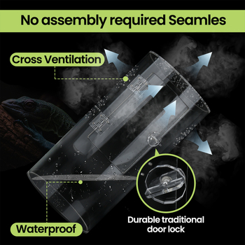 Κυλινδρικό κουτί κατοικίδιων με φράχτη αράχνης, κουτί αναπαραγωγής ερπετών με μπροστινή πόρτα, διασυνοριακό κουτί αναπαραγωγής κατοικίδιων