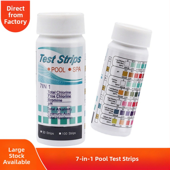 Tiesioginiai gamykliniai pardavimai 7 viename baseino bandymo popierius pH bandymo popierius vandens kokybės bandymo popierius likutinio chloro pH vandens kokybės bandymo juostelė