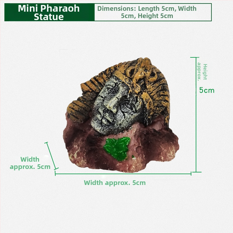 Cilvēka sejas akmens statuja Lieldienu salas sveķu akmens statuja zivju tvertnes ainavu rāpojošās kastes dekorācija ainavu akvārija statujas dekorācija