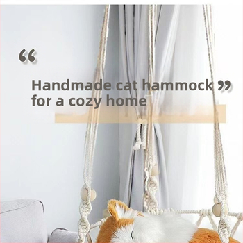 Χειροποίητη κρεμαστή αιώρα για κατοικίδια, κούνια, μποέμ, γάτα, τεσσάρων εποχών, τσάντα Universal mesh, κρεμαστή αιώρα για γάτες
