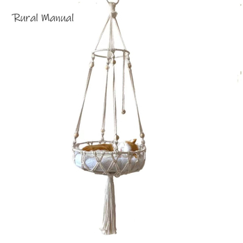 Χειροποίητη κρεμαστή αιώρα για κατοικίδια, κούνια, μποέμ, γάτα, τεσσάρων εποχών, τσάντα Universal mesh, κρεμαστή αιώρα για γάτες