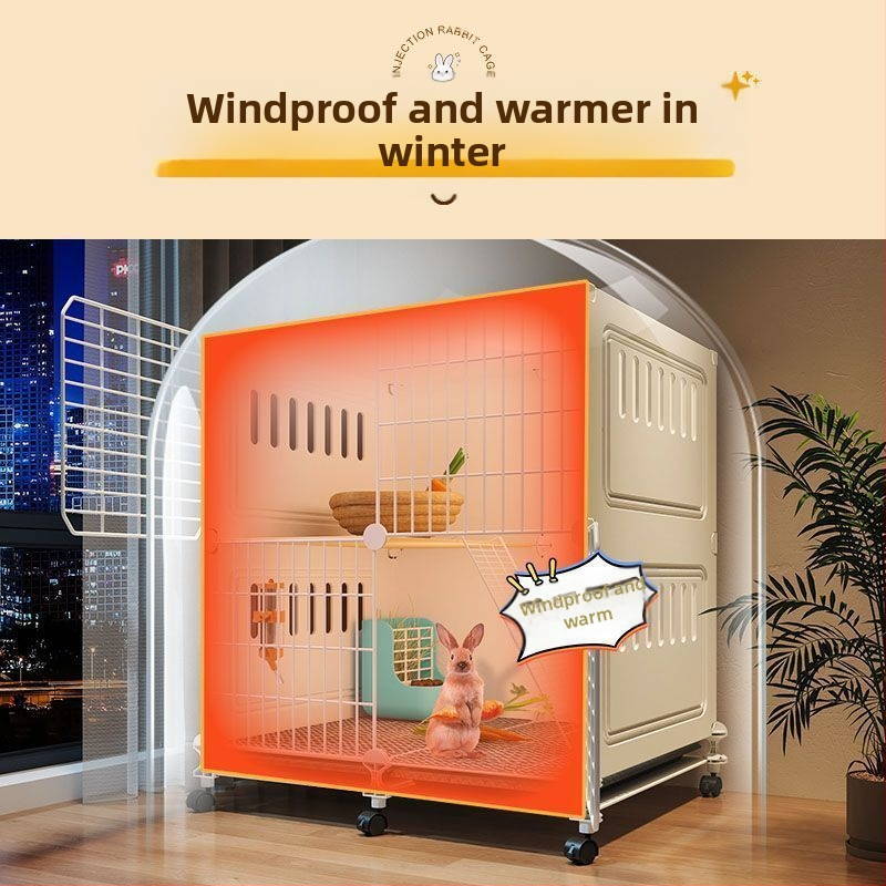 Trušu būris mājsaimniecībai Īpaši liels divslāņu iekštelpu speciāls automātisks mēslu tīrīšanas holandiešu cūku būris Divslāņu platforma Maza villa