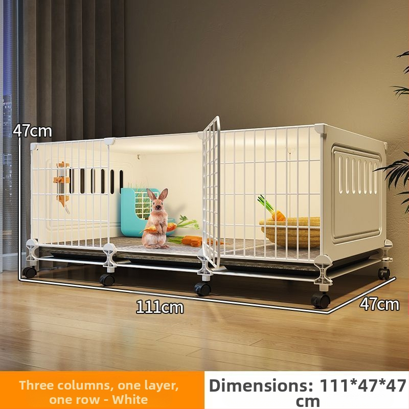 Küülikupuur majapidamiseks, eriti suur, kahekihiline, siseruumides kasutatav spetsiaalne automaatne sõnnikupuhastuspuur, kahekihiline platvorm, väike villa