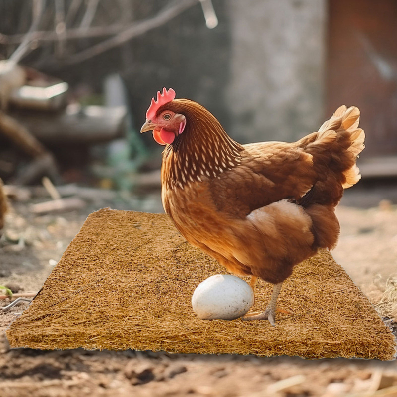 Kokosų palmių šilko augalo kvadratinis vandeniui atsparus antifrizas vištienos lizdas naminių gyvūnėlių lizdas rudas kilimėlis kiaušinių lizdo kilimėlis balandžių gyvūnų pluošto kilimėlis