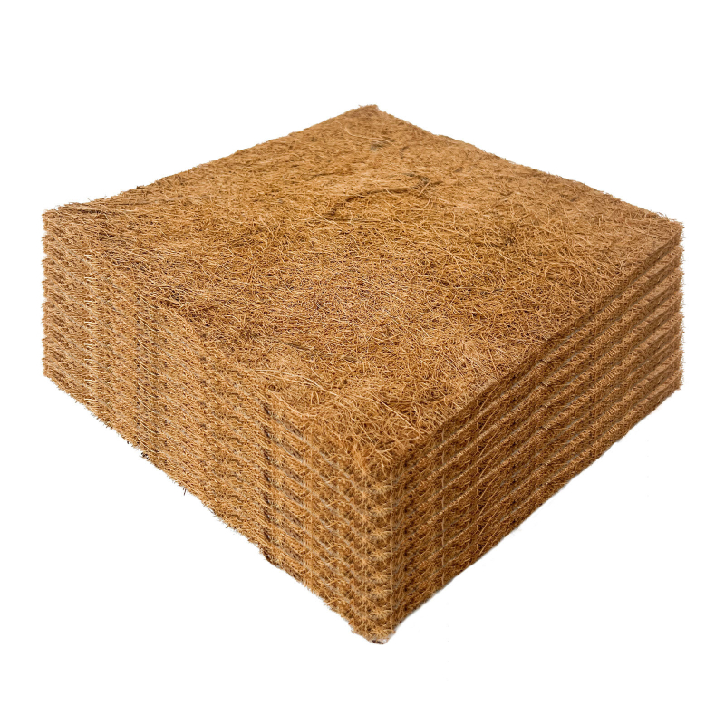 Kokosų palmių šilko augalo kvadratinis vandeniui atsparus antifrizas vištienos lizdas naminių gyvūnėlių lizdas rudas kilimėlis kiaušinių lizdo kilimėlis balandžių gyvūnų pluošto kilimėlis