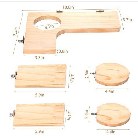 5-dijelni hrčak Totoro vjeverica papiga odskočna daska stepenica hrčak ventilator pedala hrčak stanica kavez pribor