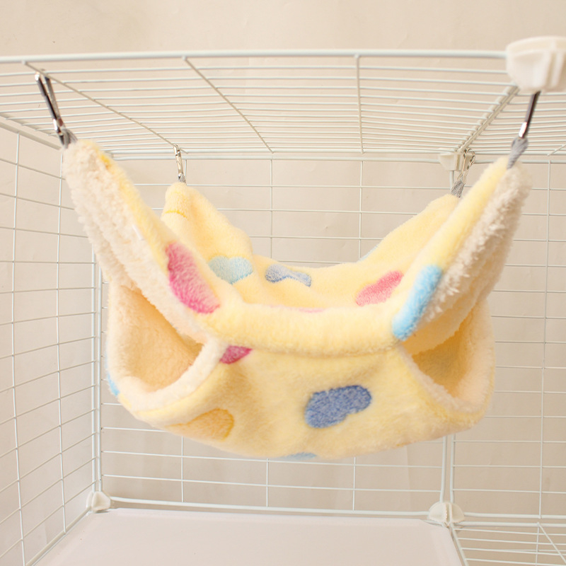 Hamac mic pentru animale de companie, sac de miere, sandwich cu scorpie, hamac agățat pentru veveriță, sac de dormit dublu strat cald, hamac de toamnă și iarnă cu căptușeală din fleece pentru veveriță