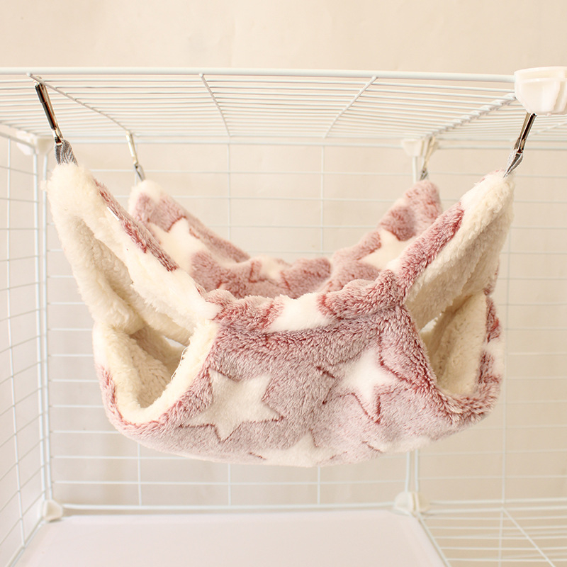 Hamac mic pentru animale de companie, sac de miere, sandwich cu scorpie, hamac agățat pentru veveriță, sac de dormit dublu strat cald, hamac de toamnă și iarnă cu căptușeală din fleece pentru veveriță