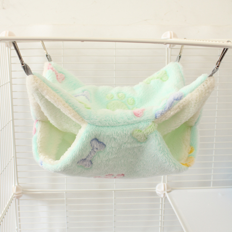 Hamac mic pentru animale de companie, sac de miere, sandwich cu scorpie, hamac agățat pentru veveriță, sac de dormit dublu strat cald, hamac de toamnă și iarnă cu căptușeală din fleece pentru veveriță