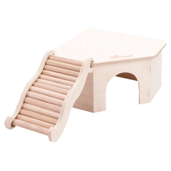 Zelta lāča mazā kāmīša platforma, kāpšanas kāpnes, kāpņu mēbeles, būra piederumi, ainavu rotaļlietas, dzīvības preces