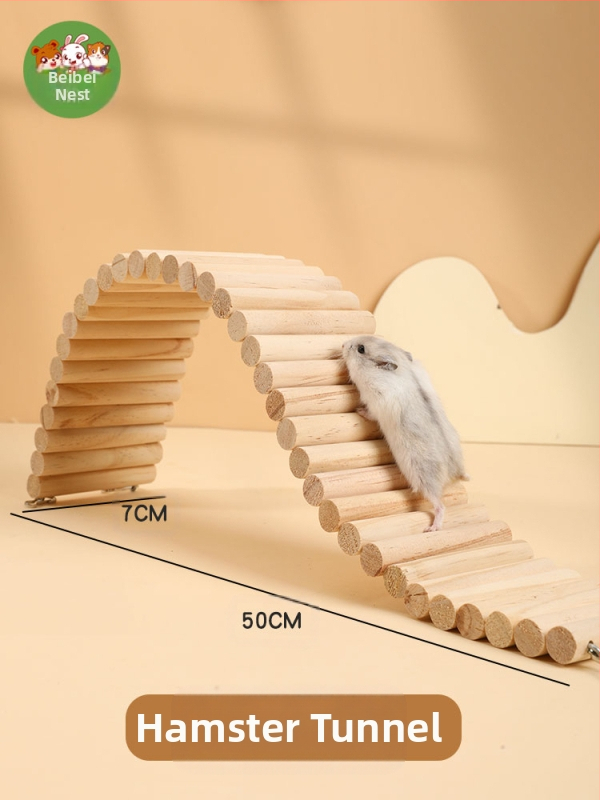 Zelta lāča mazā kāmīša platforma, kāpšanas kāpnes, kāpņu mēbeles, būra piederumi, ainavu rotaļlietas, dzīvības preces