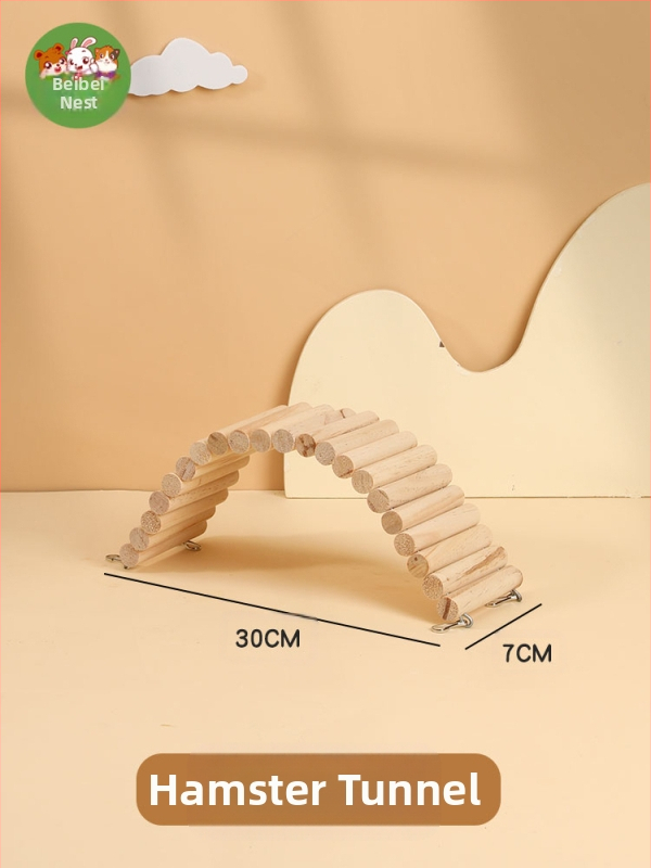 Zelta lāča mazā kāmīša platforma, kāpšanas kāpnes, kāpņu mēbeles, būra piederumi, ainavu rotaļlietas, dzīvības preces