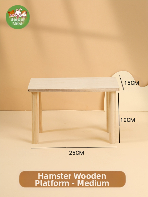 Zelta lāča mazā kāmīša platforma, kāpšanas kāpnes, kāpņu mēbeles, būra piederumi, ainavu rotaļlietas, dzīvības preces