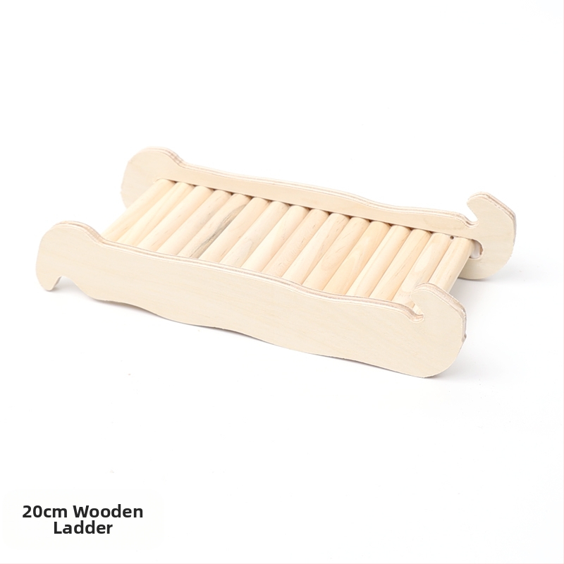 Zelta lāča mazā kāmīša platforma, kāpšanas kāpnes, kāpņu mēbeles, būra piederumi, ainavu rotaļlietas, dzīvības preces