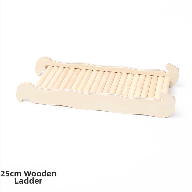 Zelta lāča mazā kāmīša platforma, kāpšanas kāpnes, kāpņu mēbeles, būra piederumi, ainavu rotaļlietas, dzīvības preces