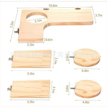 Σετ 5 τεμαχίων από το εργοστάσιο με πλατφόρμα παπαγάλου, χάμστερ, τσιντσιλά, σκίουρος, μέλι dai, πεύκο